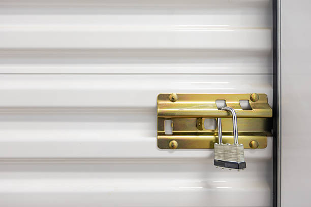 Storage door hasp and lock